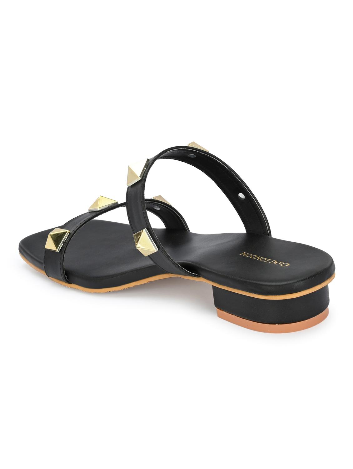 women black slip on sandal - 21950263 - Standard Image - 4