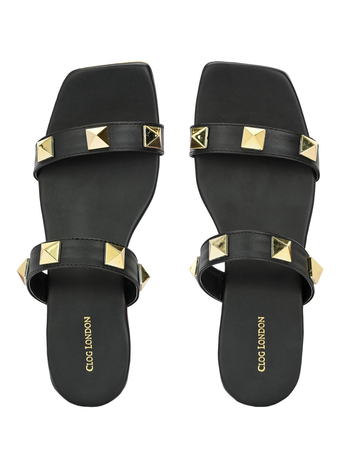 women black slip on sandal - 21950263 - Standard Image - 6