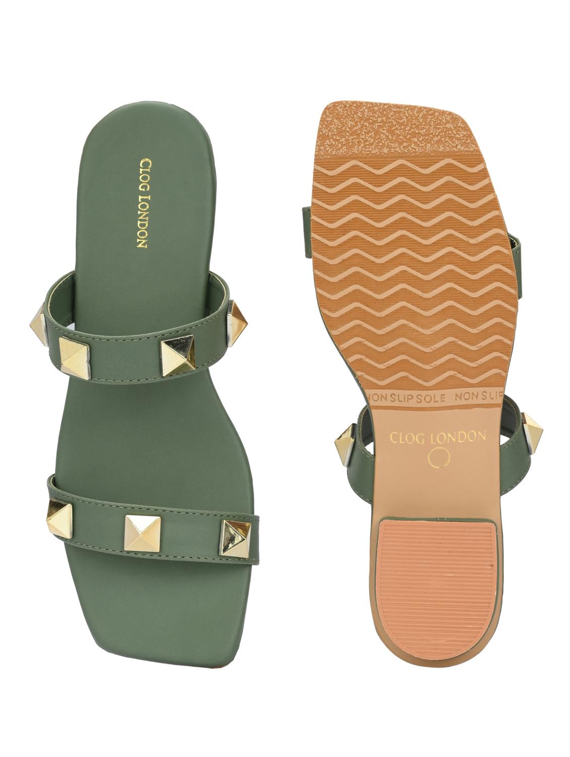 women green slip on sandal - 21950264 - Standard Image - 6