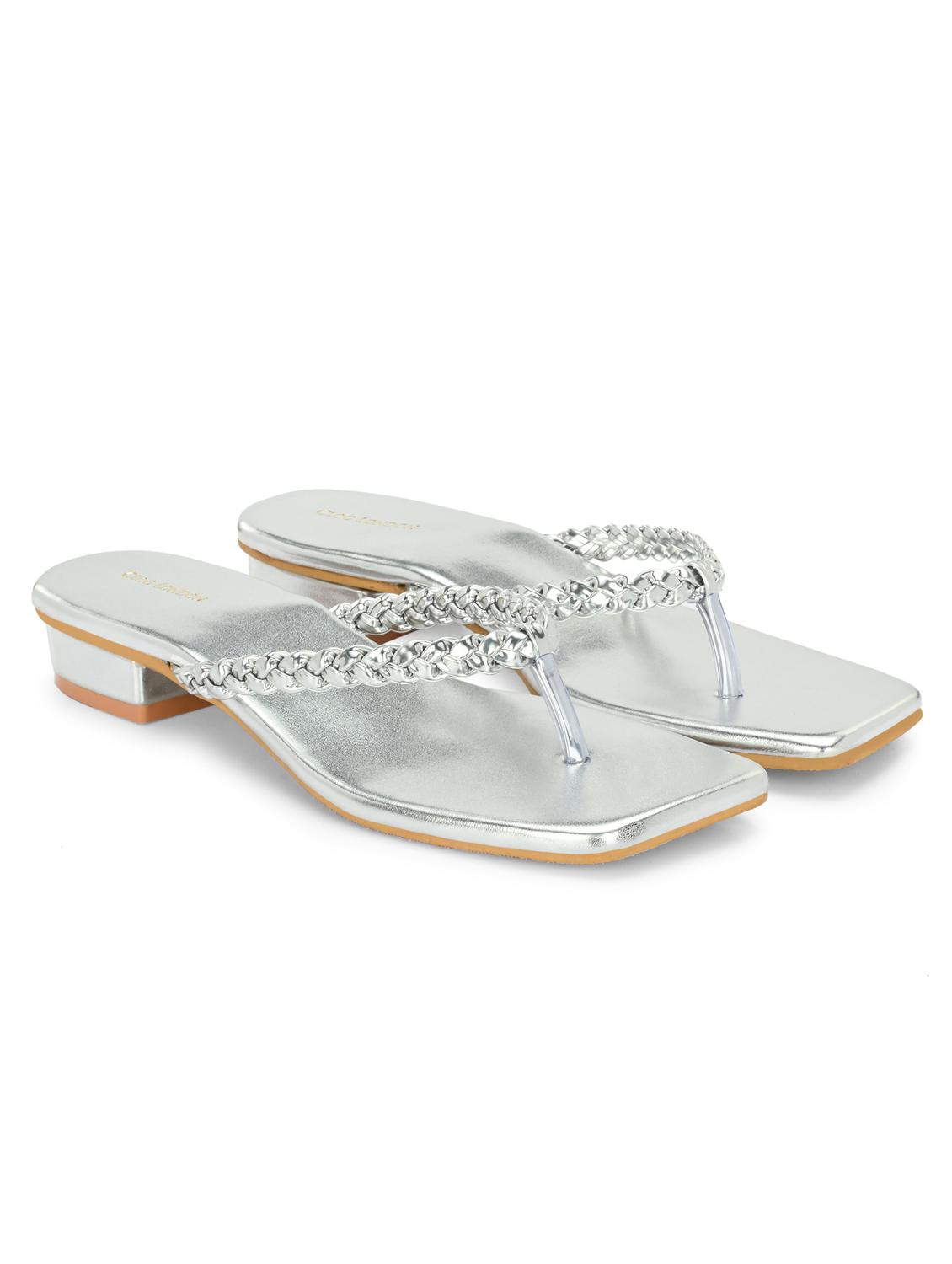 women silver toe separator sandal - 21950266 -  Standard Image - 1