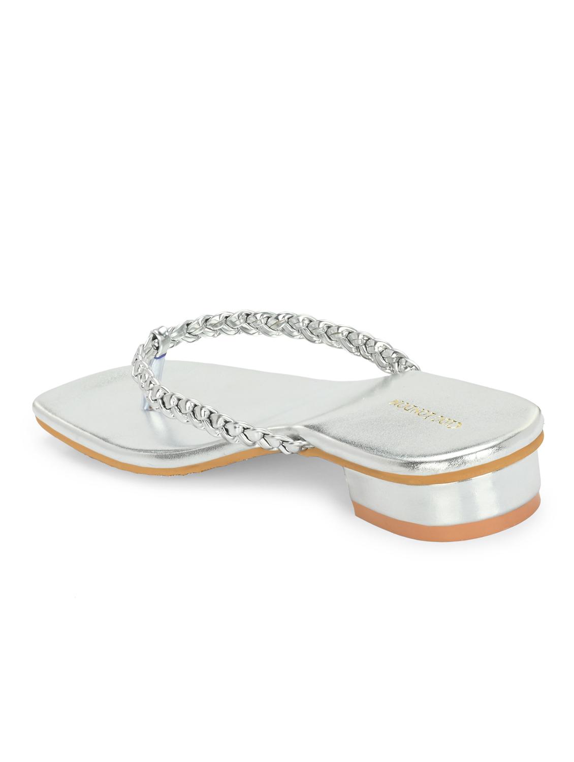 women silver toe separator sandal - 21950266 - Standard Image - 4