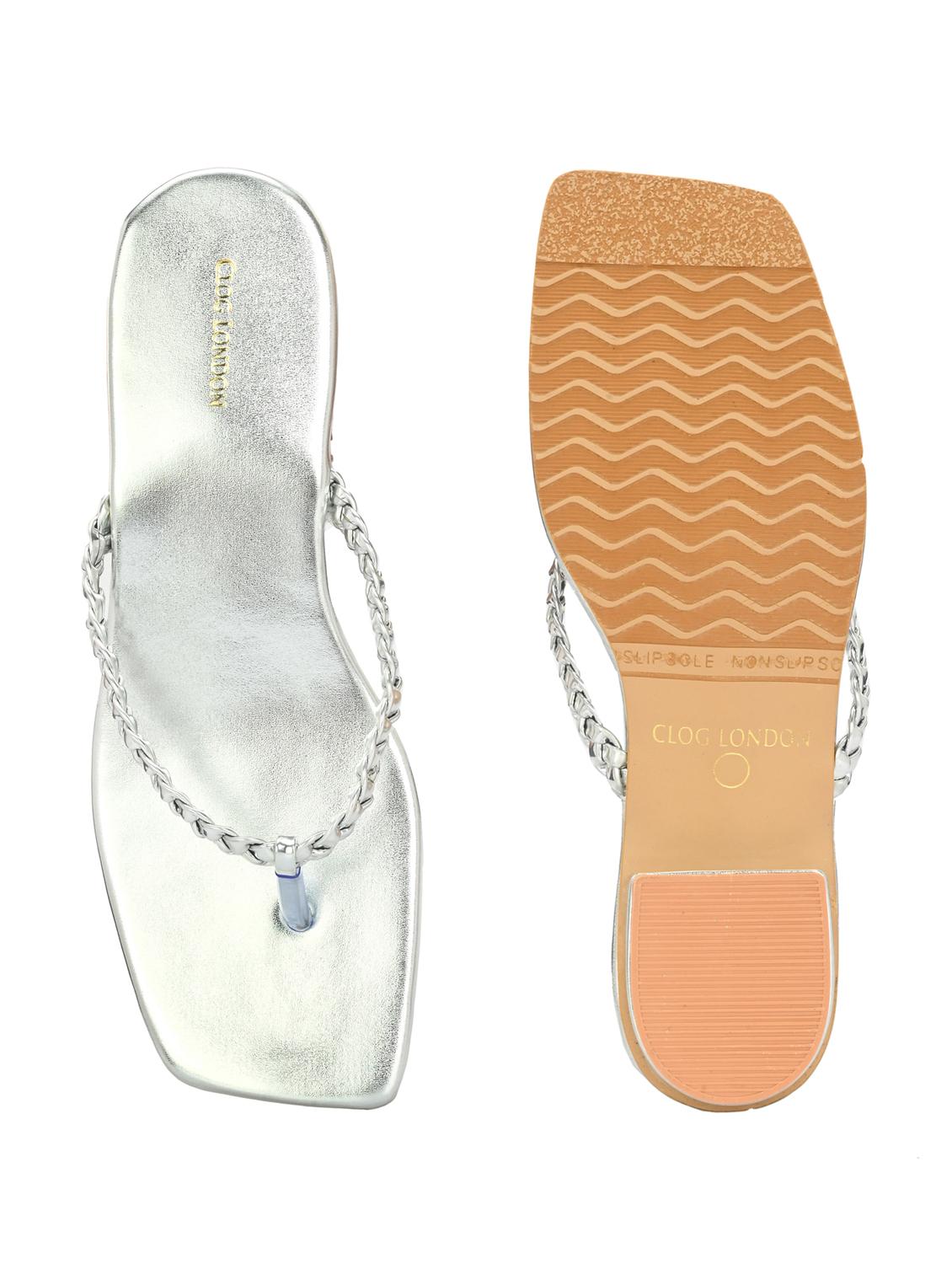 women silver toe separator sandal - 21950266 - Standard Image - 6
