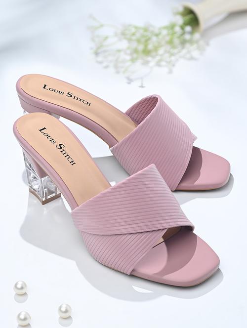 women pink slip on sandal - 21950314 -  Standard Image - 0