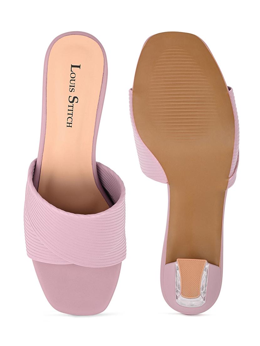 women pink slip on sandal - 21950314 - Standard Image - 4