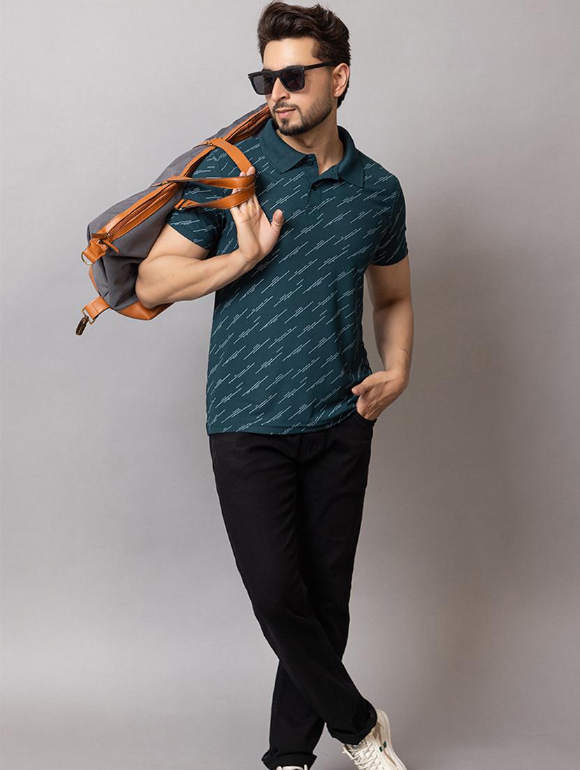 men printed short sleeve regular fit polo t-shirt - 21950316 - Standard Image - 4