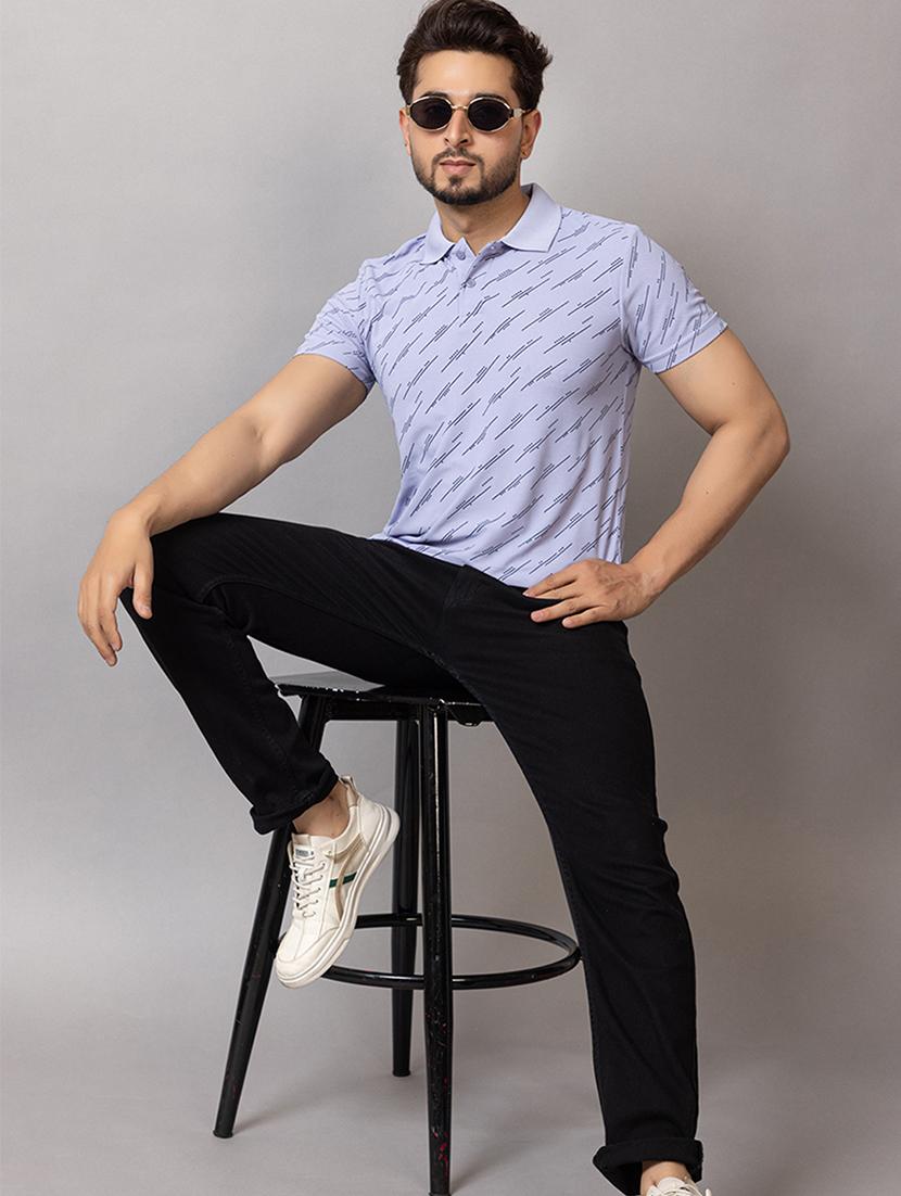 men printed short sleeve regular fit polo t-shirt - 21950317 - Standard Image - 4
