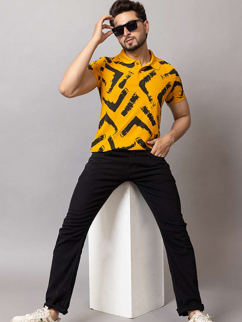 men printed short sleeve regular fit polo t-shirt - 21950322 - Standard Image - 4