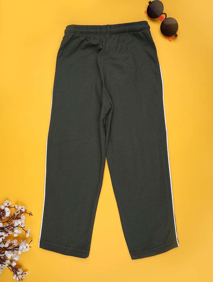 boys solid mid rise track pant - 21951104 -  Standard Image - 1