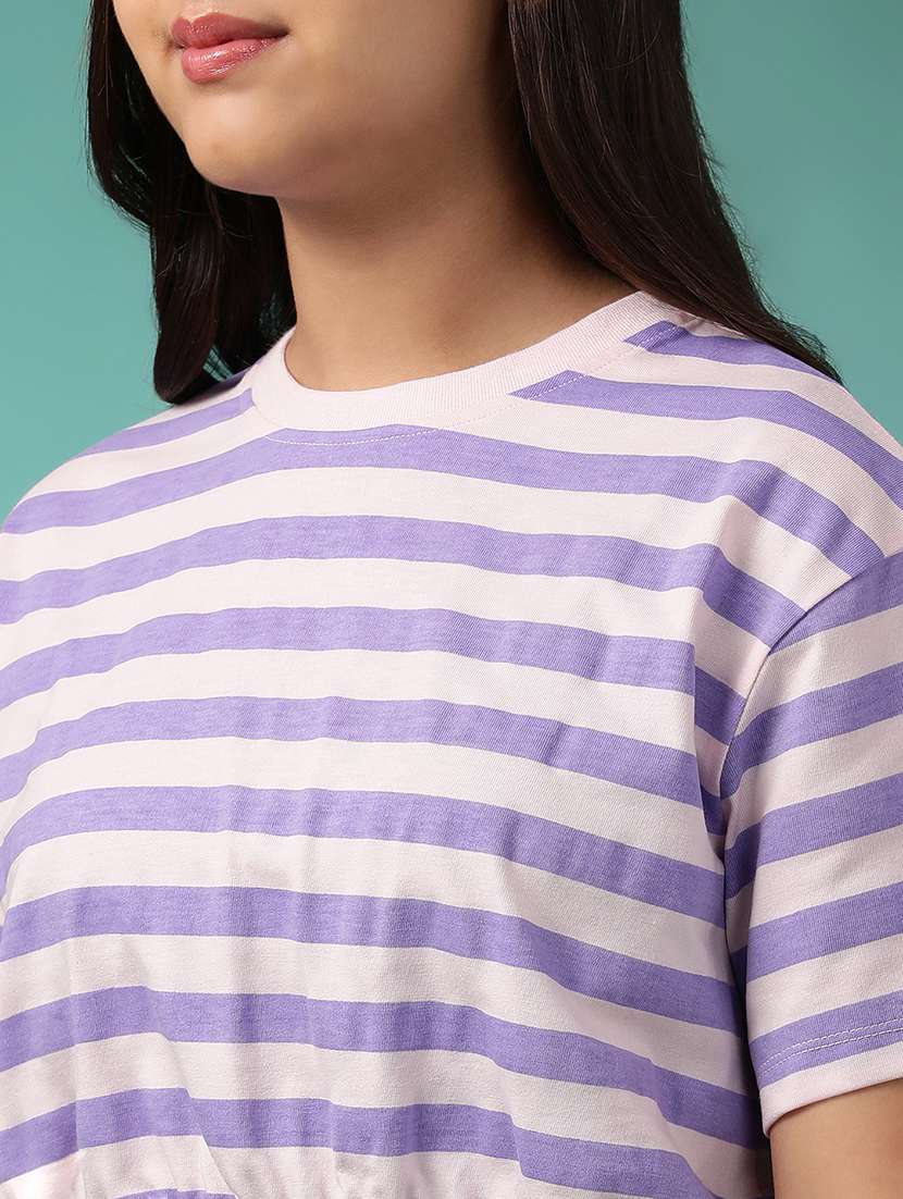 girls striped short sleeve cops top - 21951157 -  Standard Image - 4