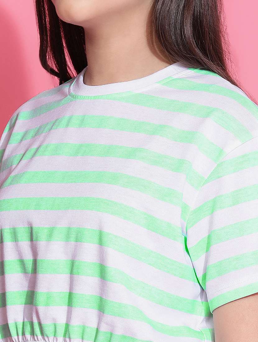 girls striped short sleeve cops top - 21951159 -  Standard Image - 4