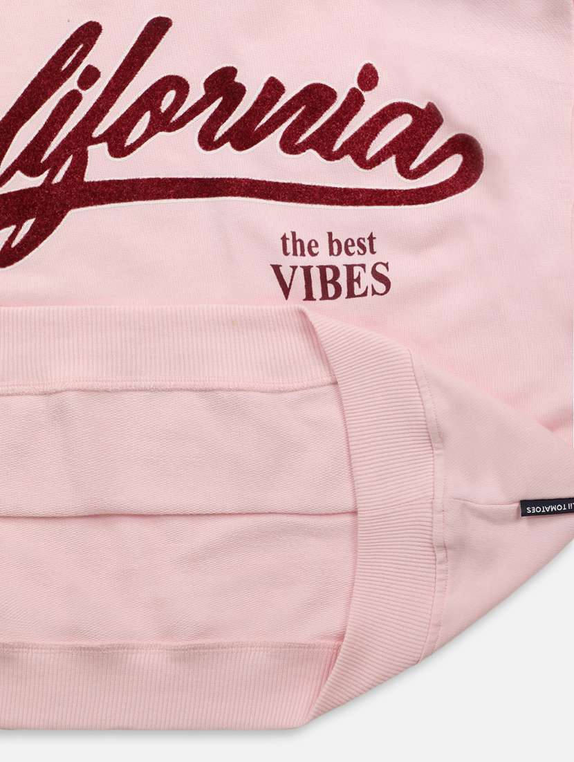 girls typographic print long sleev sweatshirt - 21951185 -  Standard Image - 4