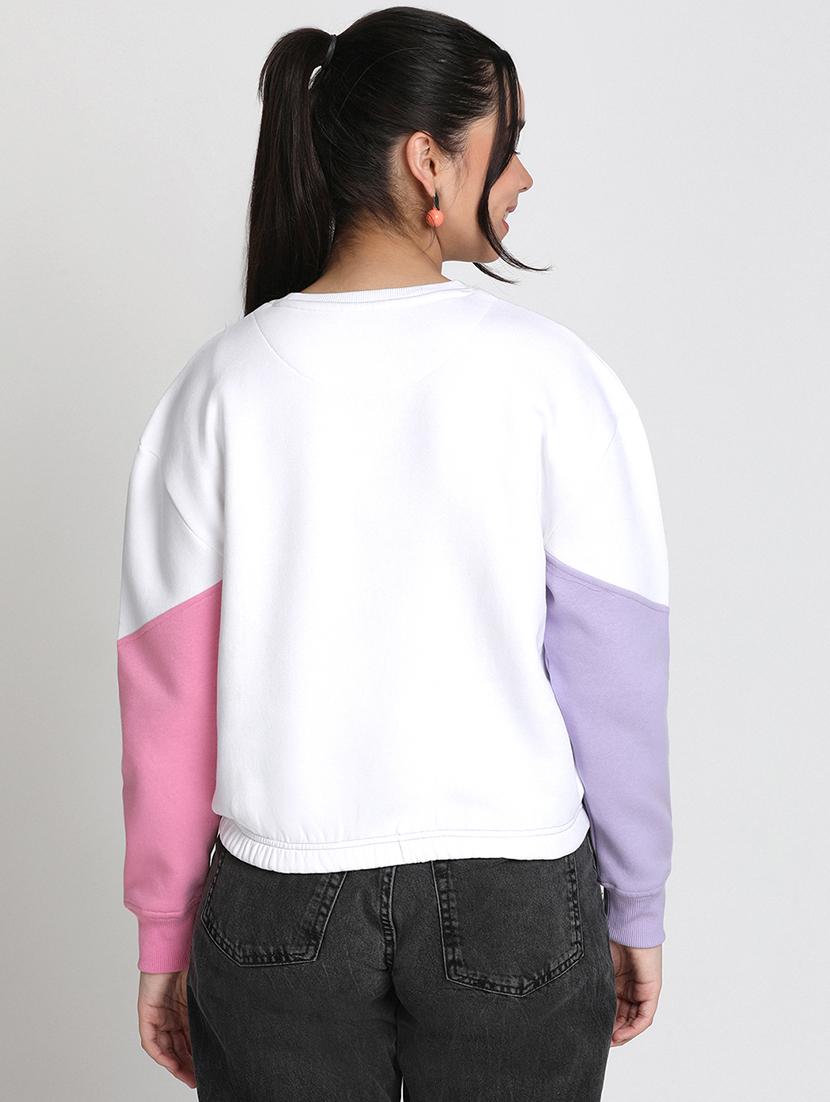girls color blocked long sleeve sweatshirt - 21951186 - Standard Image - 4