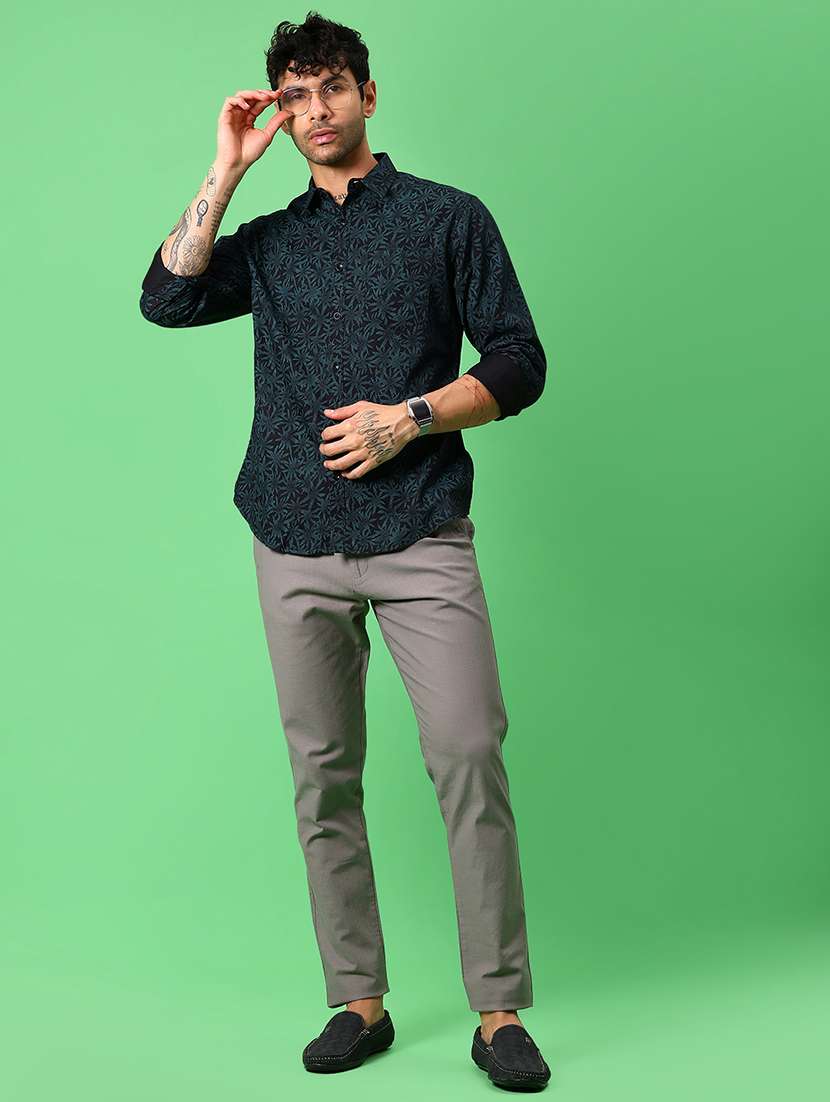 men printed long sleeve regular fit casual shirt - 21951366 -  Standard Image - 4