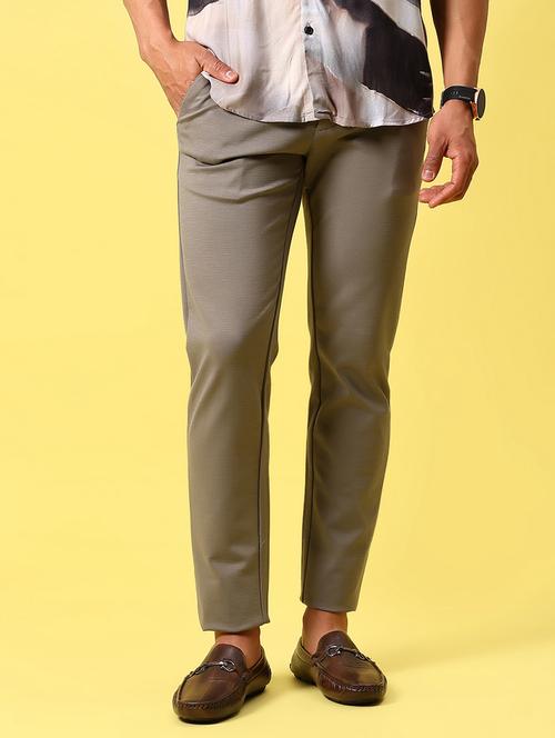 men solid mid rise slim fit chinos  - 21951399 -  Standard Image - 0