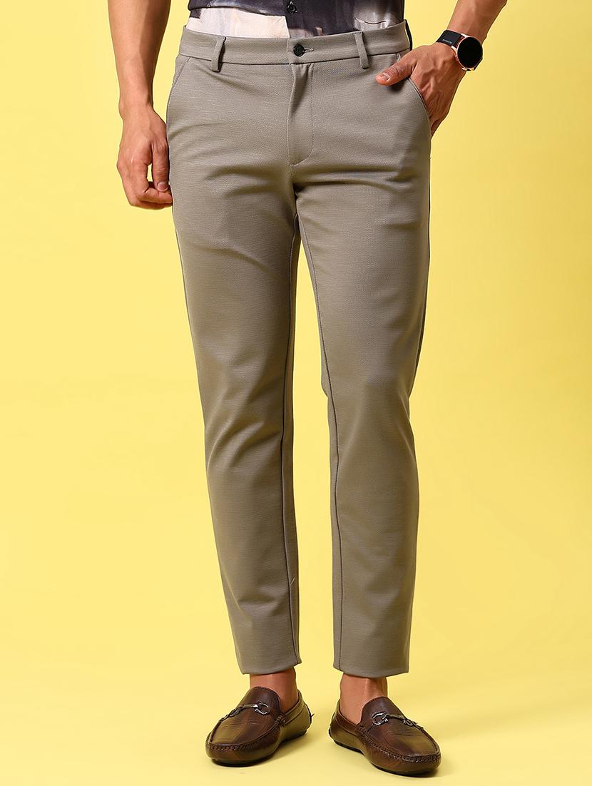 men solid mid rise slim fit chinos  - 21951399 -  Standard Image - 1