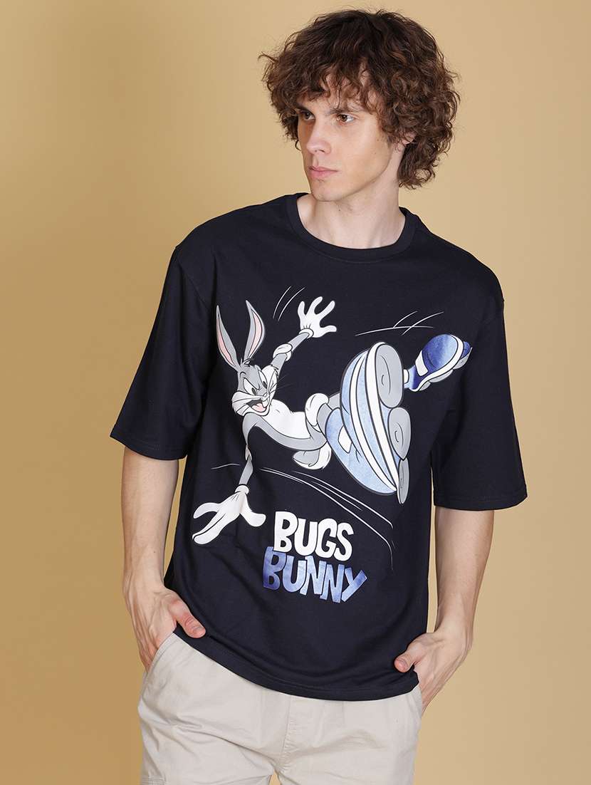 men printed short sleeve loose fit t-shirt