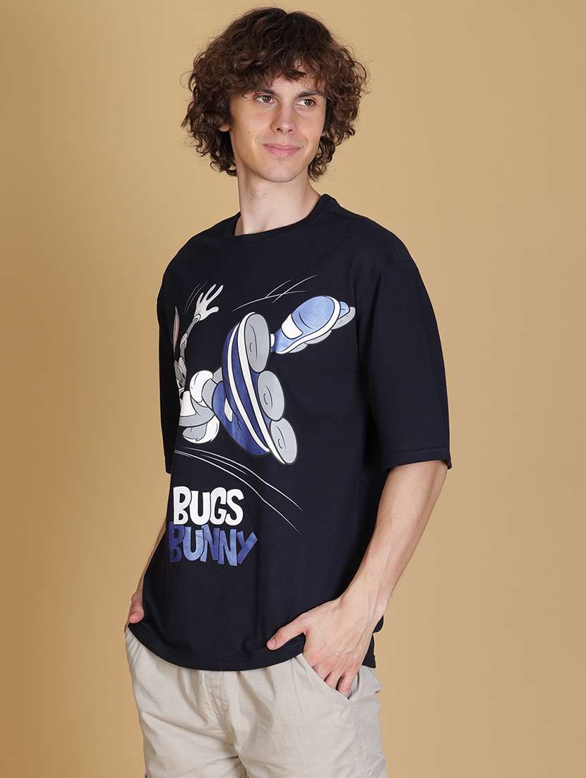 men printed short sleeve loose fit t-shirt - 21951412 -  Standard Image - 1