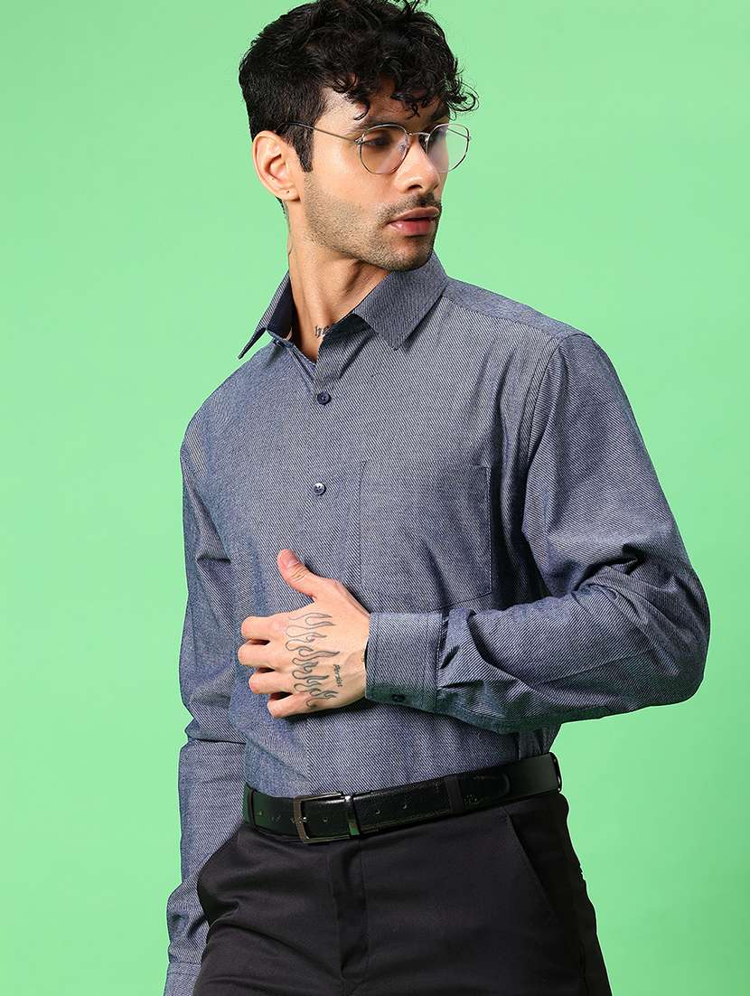 men solid long sleeve regular fit formal shirt - 21951426 -  Standard Image - 1