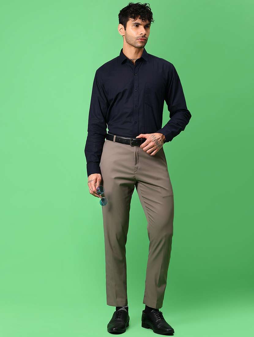 men solid collared long sleeve formal shirt - 21951427 -  Standard Image - 4