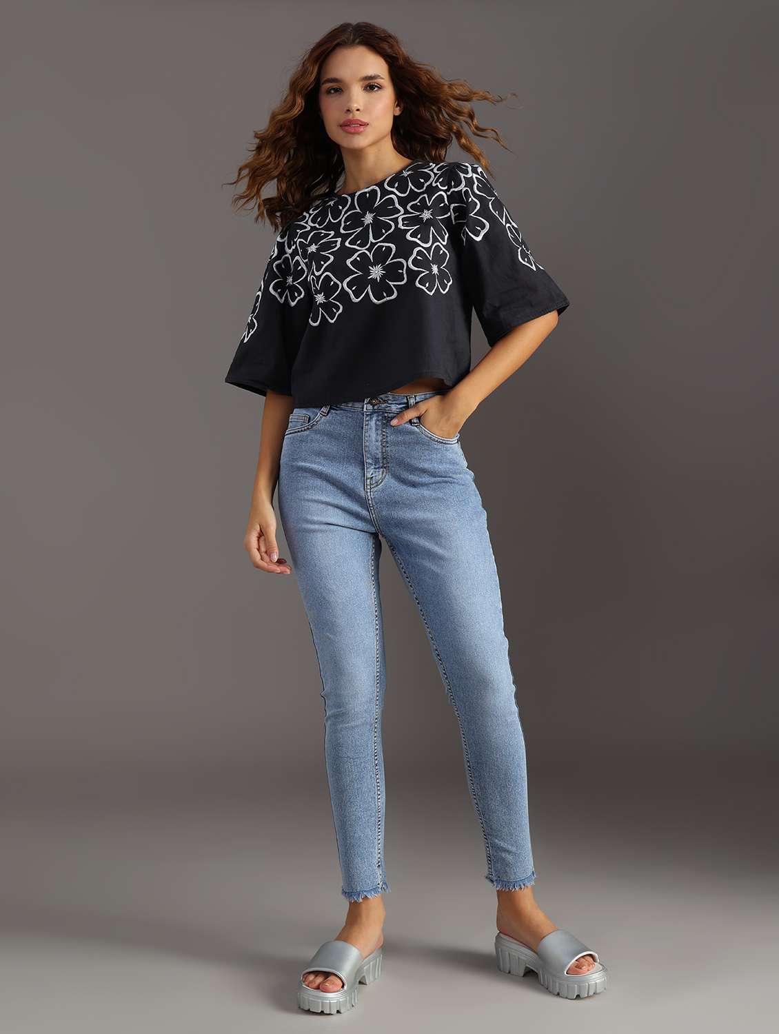 women solid high rise skinny fit jean - 21951470 - Standard Image - 6