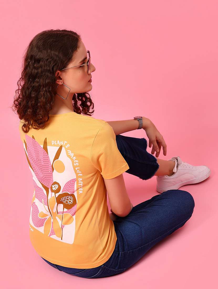 women printed short sleeve regular fit t-shirt - 21951529 -  Standard Image - 4