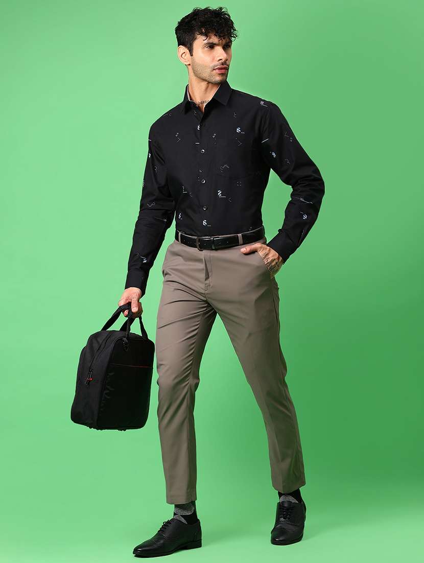 men printed long sleeve regular fit formal shirt - 21951550 -  Standard Image - 4