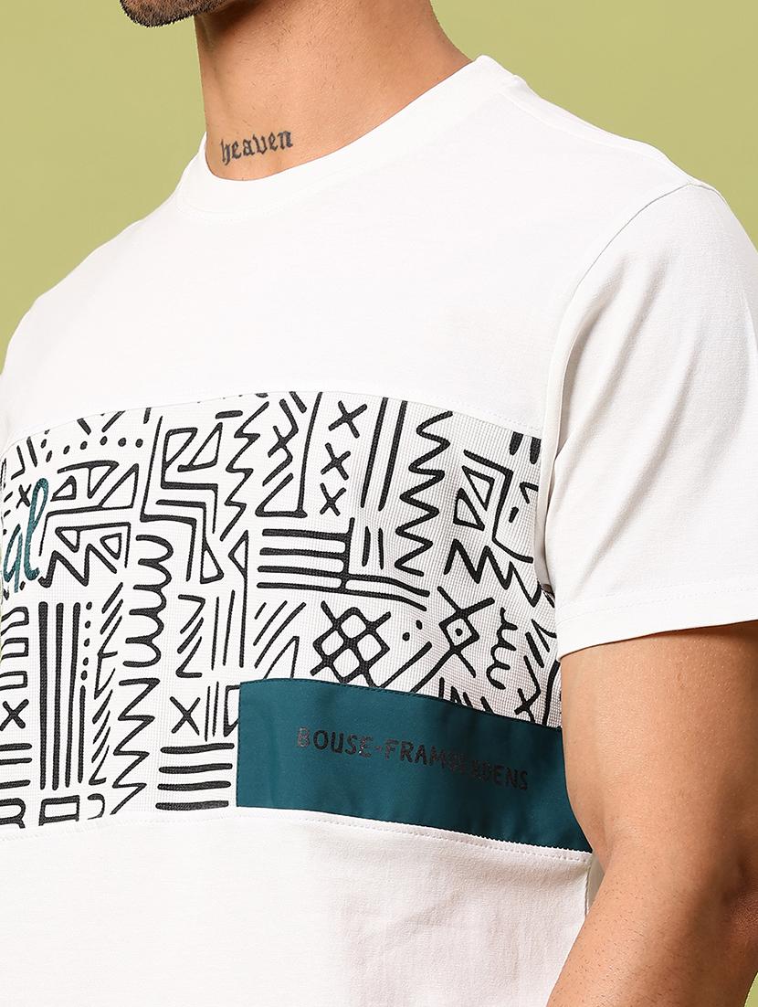 men chest print short sleeve regular fit t-shirt - 21951642 - Standard Image - 4