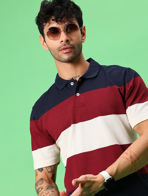men color block short sleeve regular fit polo t-shirt - 21951657 -  Standard Image - 0