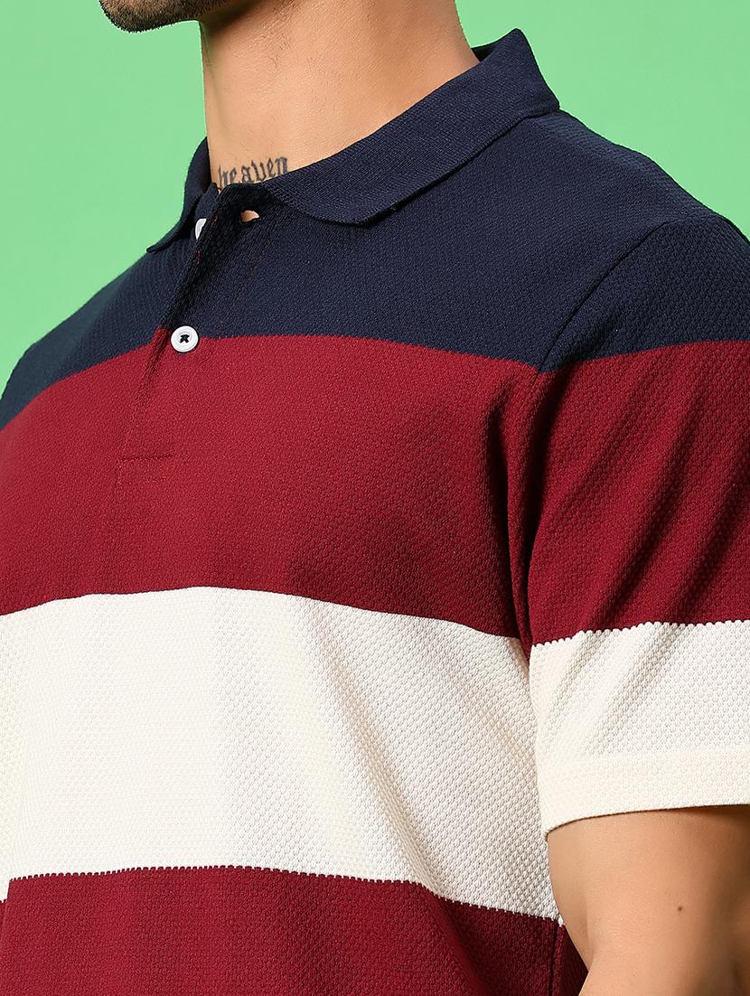 men color block short sleeve regular fit polo t-shirt - 21951657 - Standard Image - 4