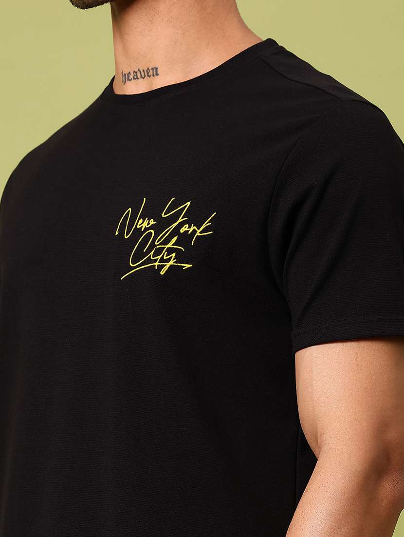 men placement print short sleeve regular fit t-shirt - 21951661 - Standard Image - 4