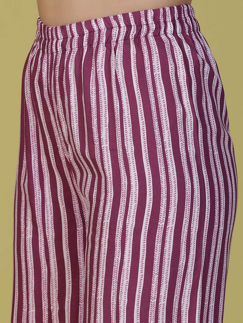 women printed kurta and palazzo set - 21951662 -  Standard Image - 4