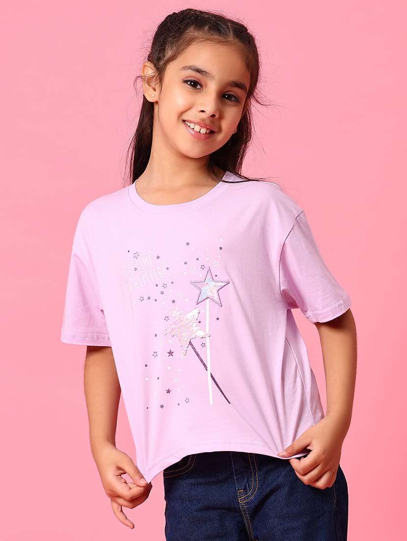 girls printed short sleeve t-shirt - 21951678 -  Standard Image - 1
