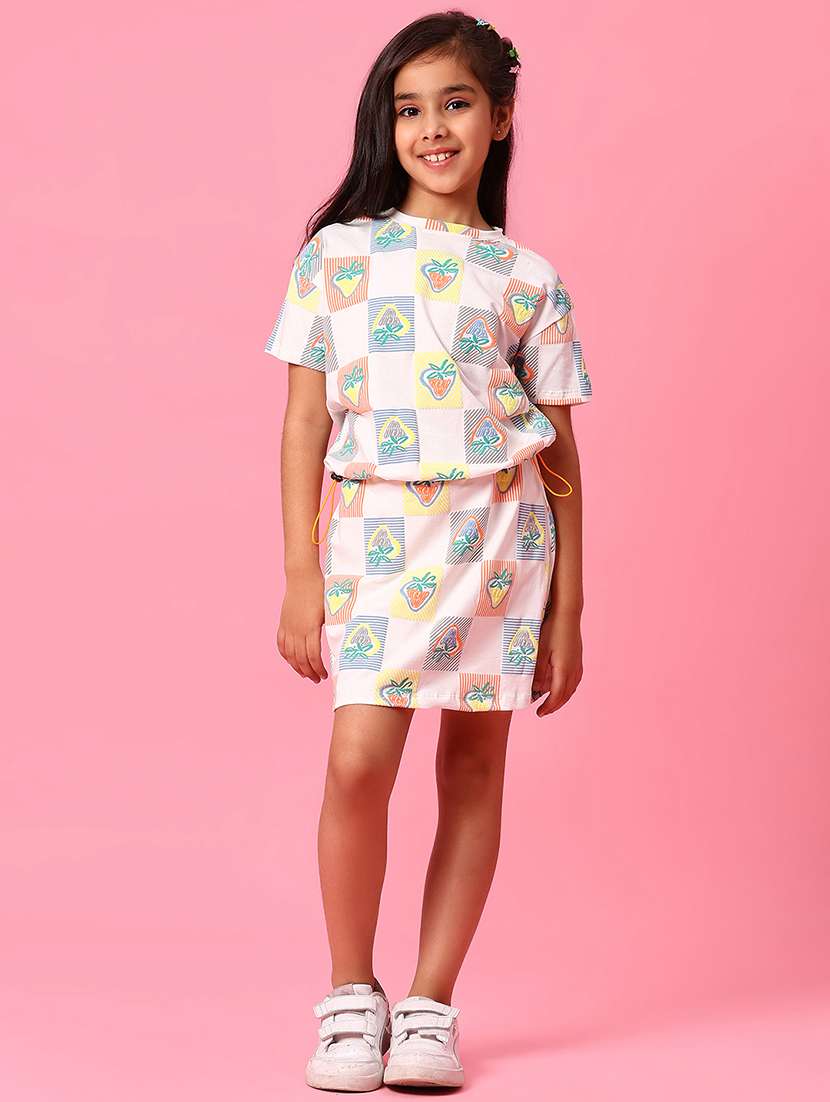 girls printed top and skirt co-ord set - 21951727 -  Standard Image - 1