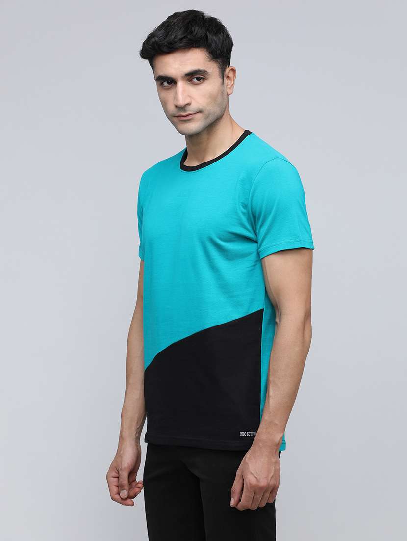 men color block short sleeve regular fit t-shirt - 21951805 -  Standard Image - 1