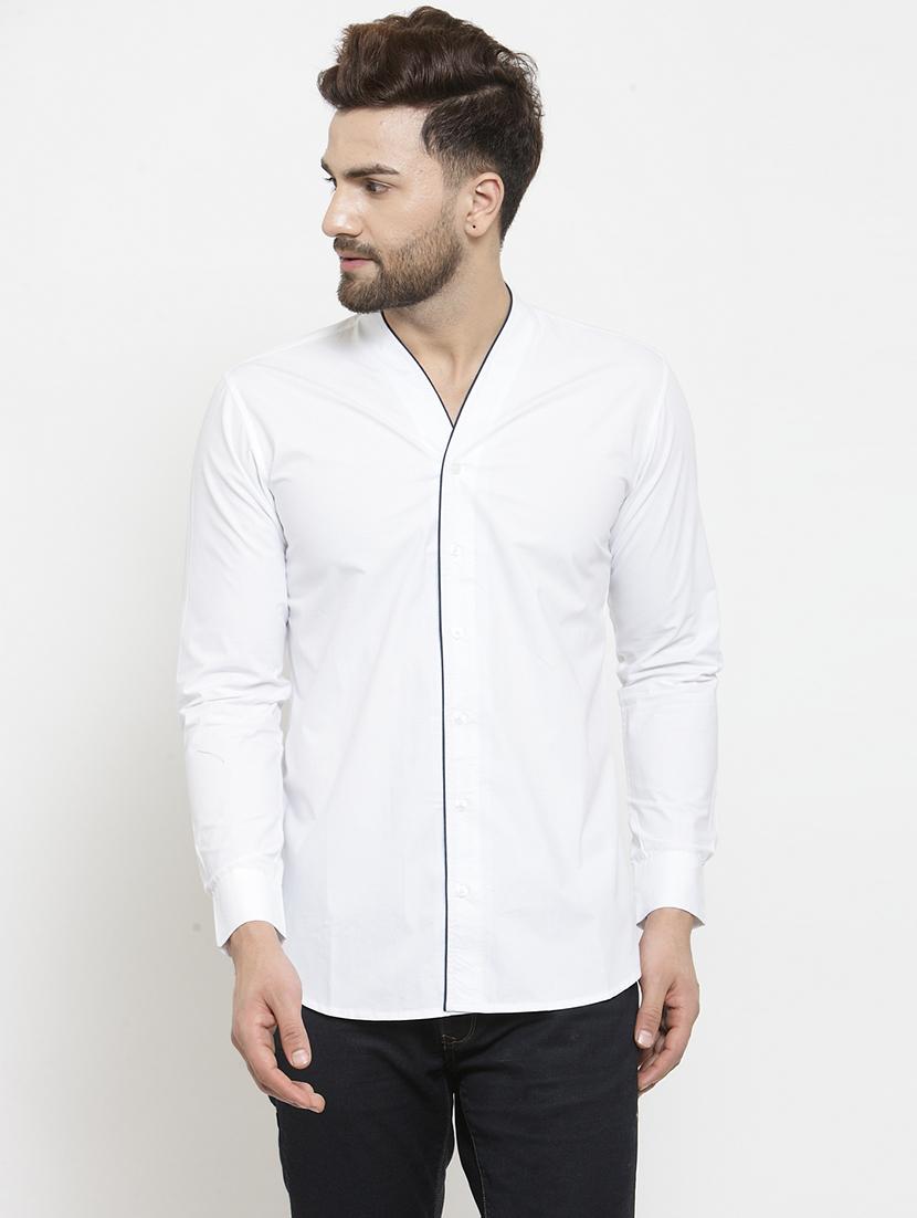 men solid long sleeve slim fit casual shirt - 21951823 - Zoom Image - 0