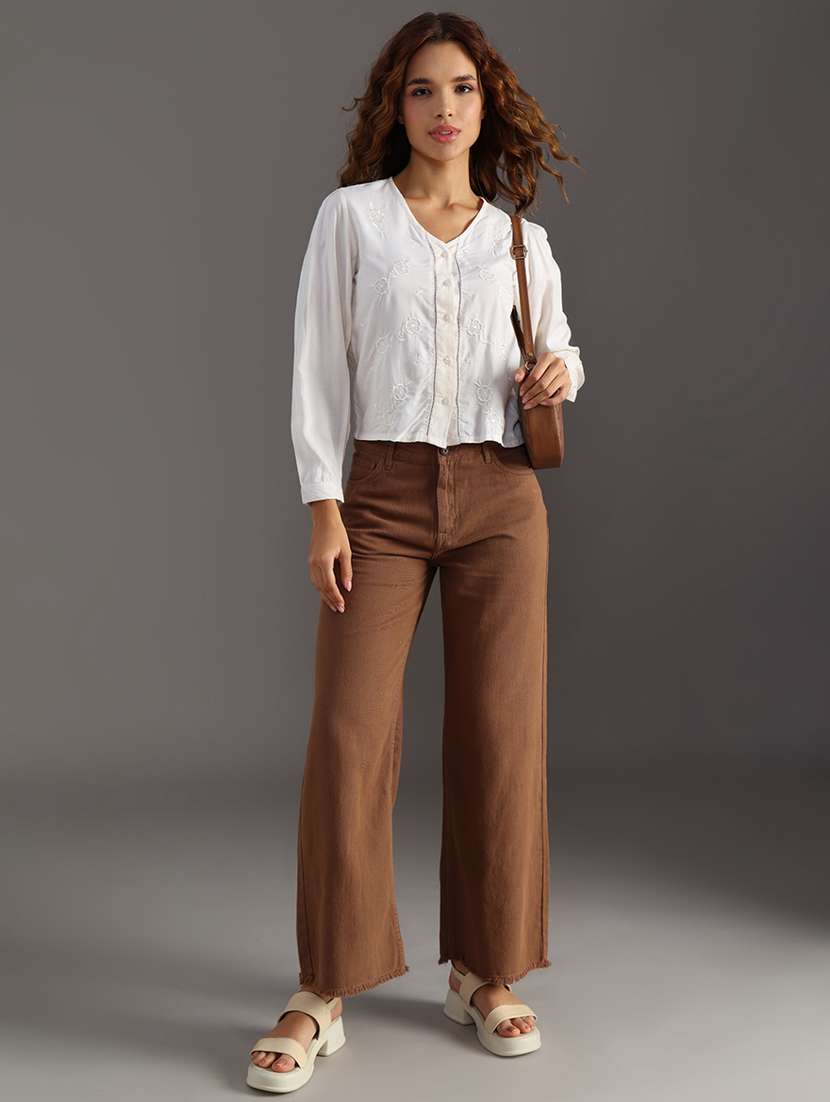 women embroidered long sleeve regular shirt - 21951866 -  Standard Image - 4