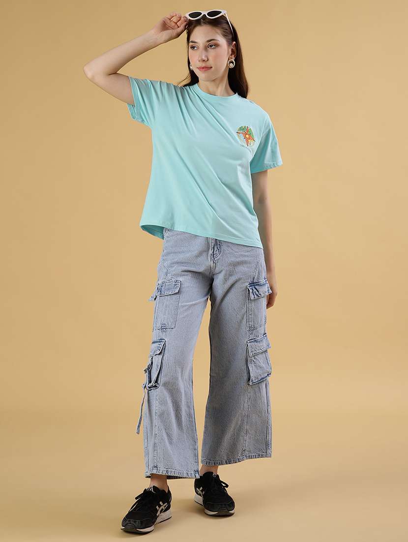 women solid mid rise regular fit cargo - 21951890 -  Standard Image - 4