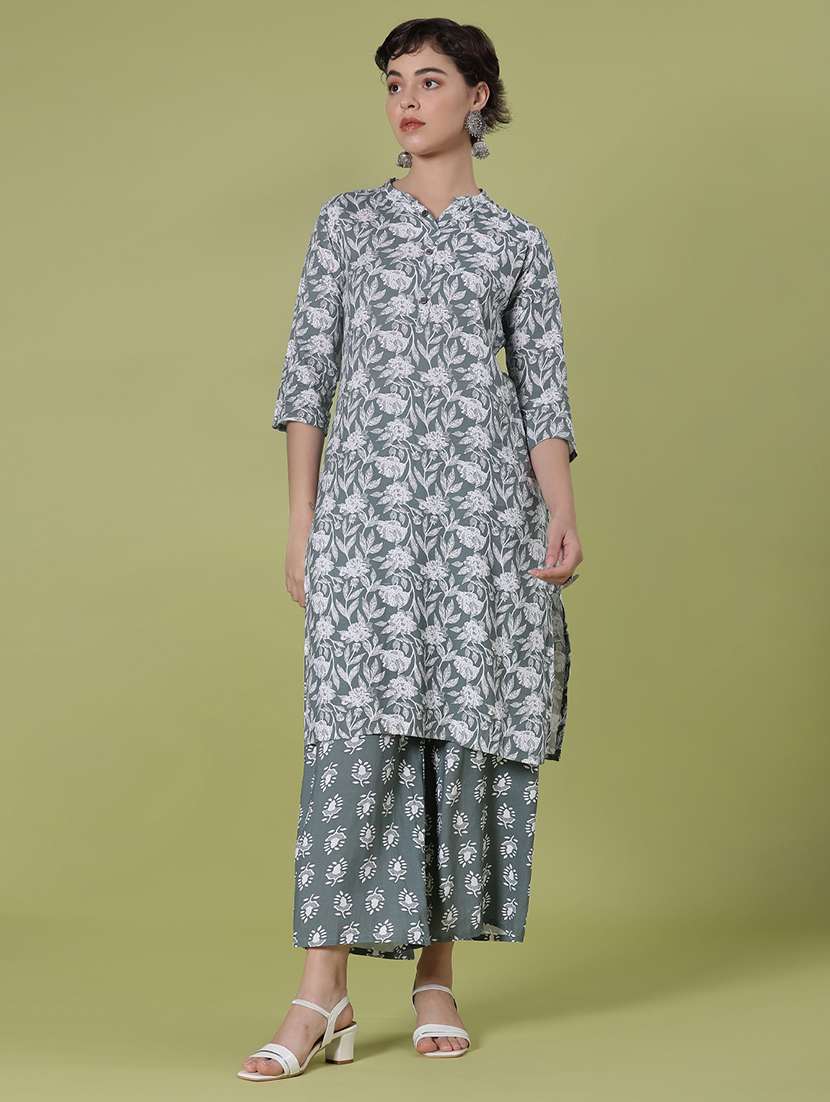 women printed kurta and palazzo set  - 21952093 -  Standard Image - 1