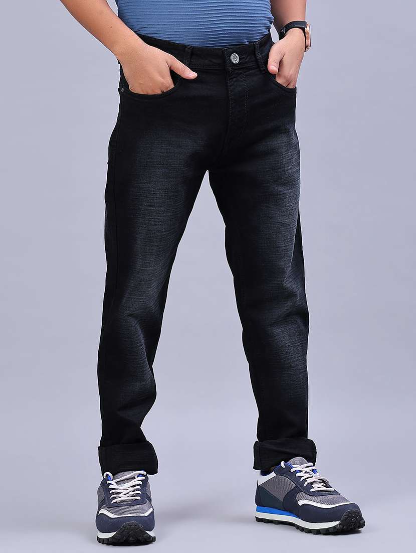 men washed mid rise relaxed fit jeans - 21952260 -  Standard Image - 1