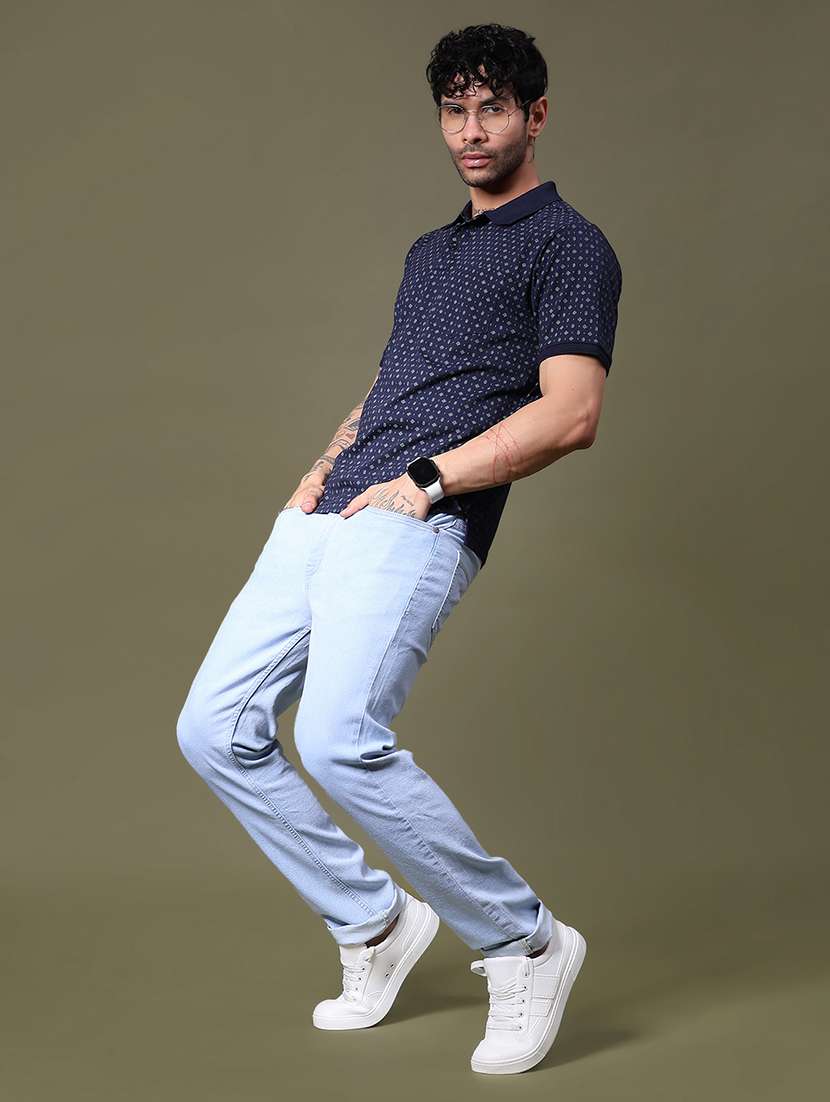 men printed short sleeve regular fit polo t-shirt - 21952265 -  Standard Image - 4