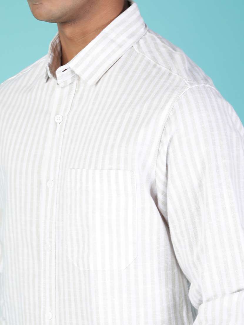 men striped long sleeve regular fit shirt - 21952273 -  Standard Image - 4
