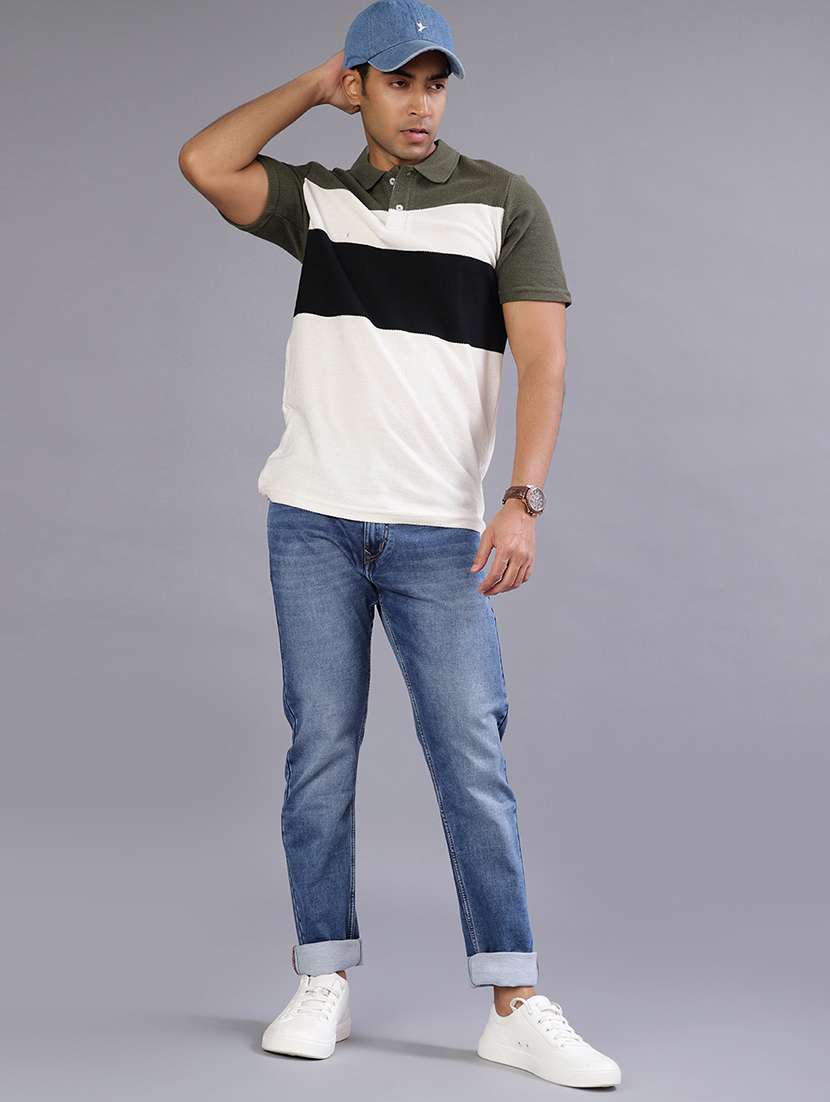 men color blocked short sleeve regular fit polo t-shirt - 21952326 -  Standard Image - 4