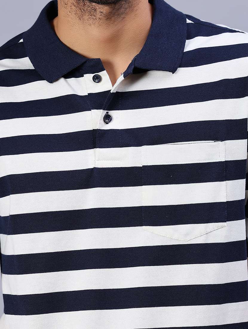 men striped short sleeve regular fit polo t-shirt - 21952345 -  Standard Image - 4