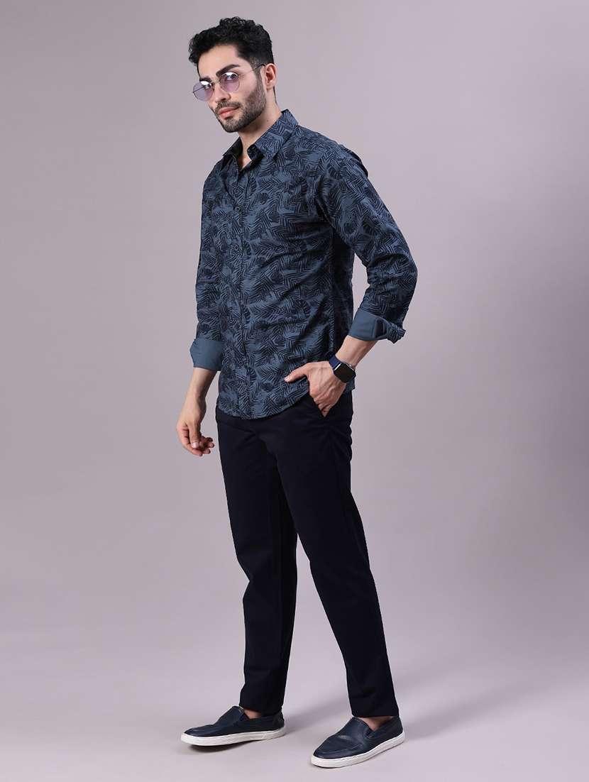 men printed long sleeve regular fit shirt - 21952405 - Standard Image - 4