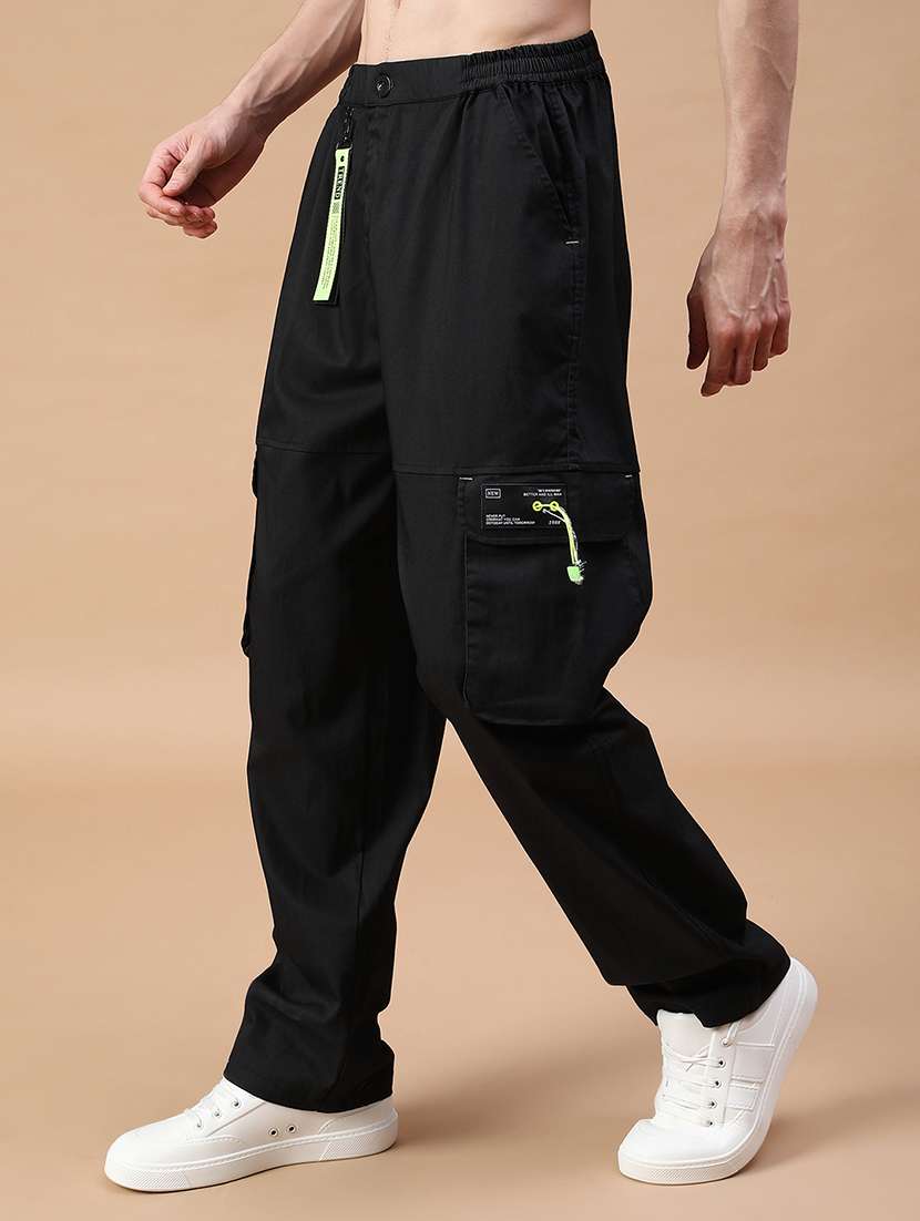 men solid mid rise cargo - 21952417 -  Standard Image - 1