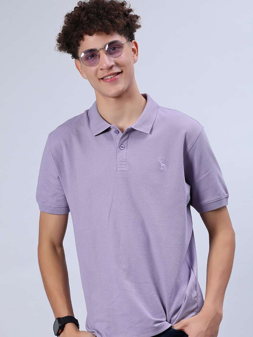 men solid short sleeve regular fit polo t-shirt