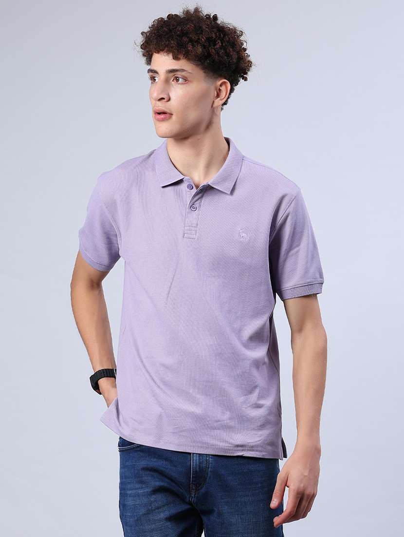 men solid short sleeve regular fit polo t-shirt - 21952455 -  Standard Image - 1