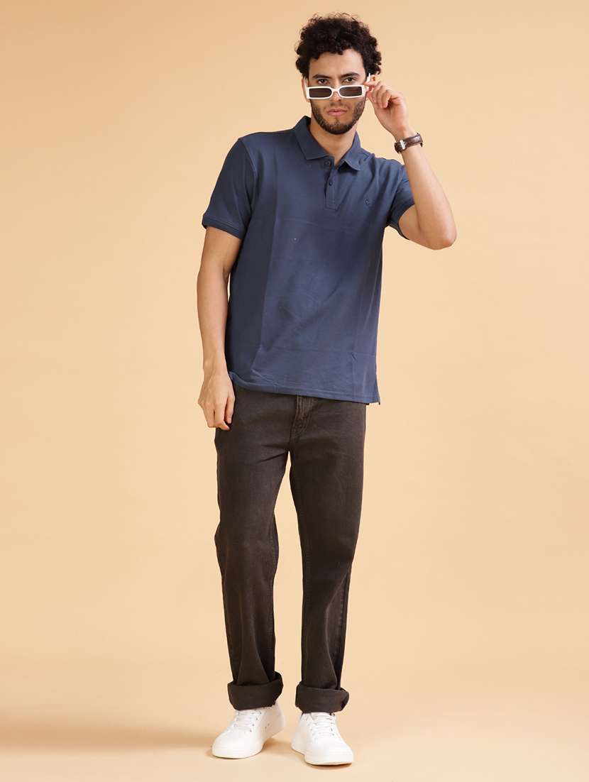 men solid short sleeve regular fit polo t-shirt - 21952457 -  Standard Image - 4