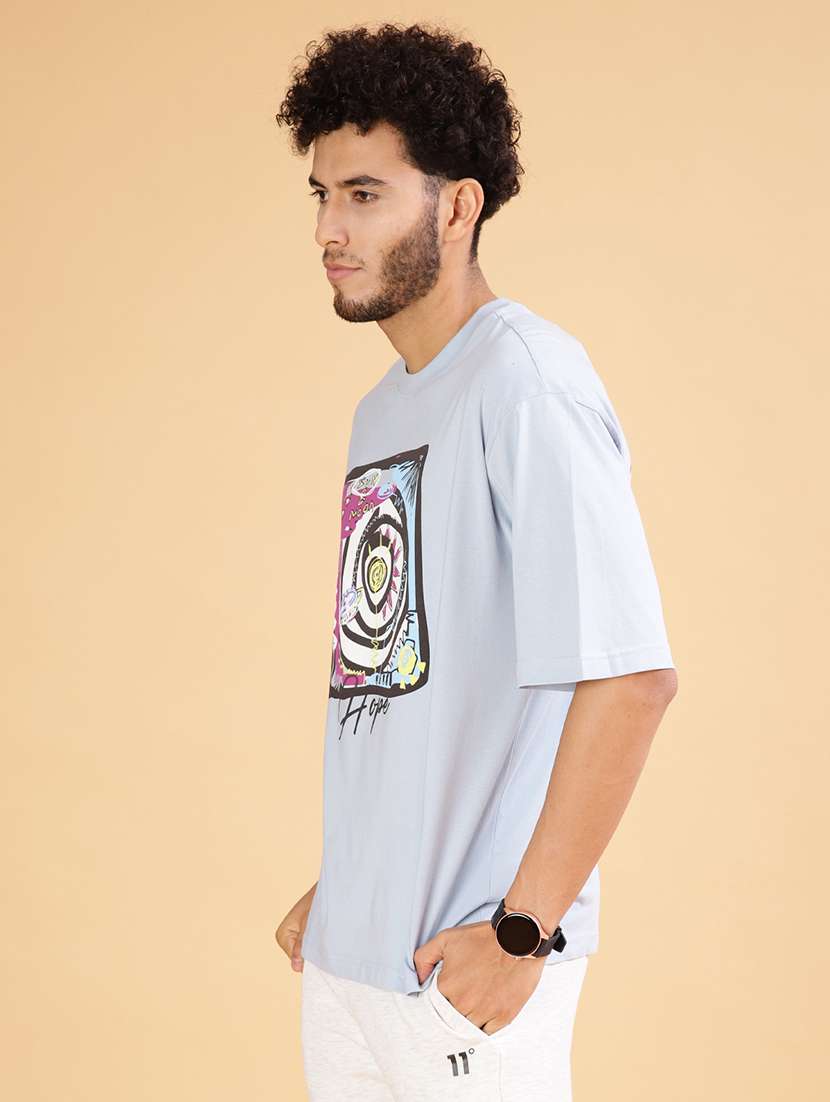 men printed short sleeve loose fit t-shirt - 21952464 -  Standard Image - 1
