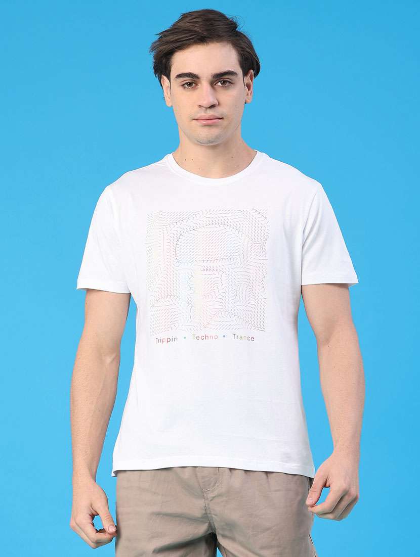 men printed short sleeve regular fit t-shirt - 21952472 -  Standard Image - 1